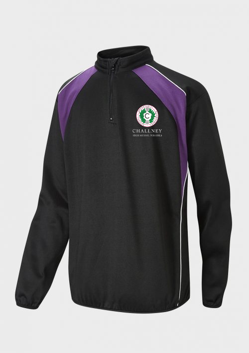 Challney girls 1/4 zip Training top